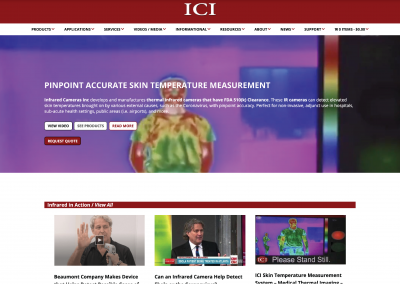 ICI Homepage screen