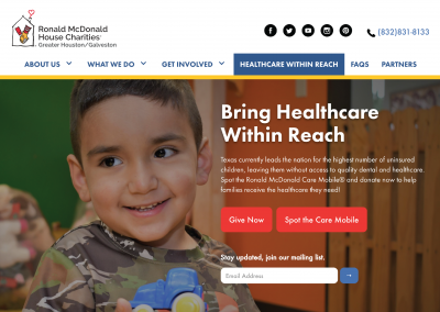 RMHC Homepage Screen