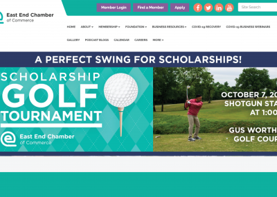 Houston East End Chamber Homepage Screen